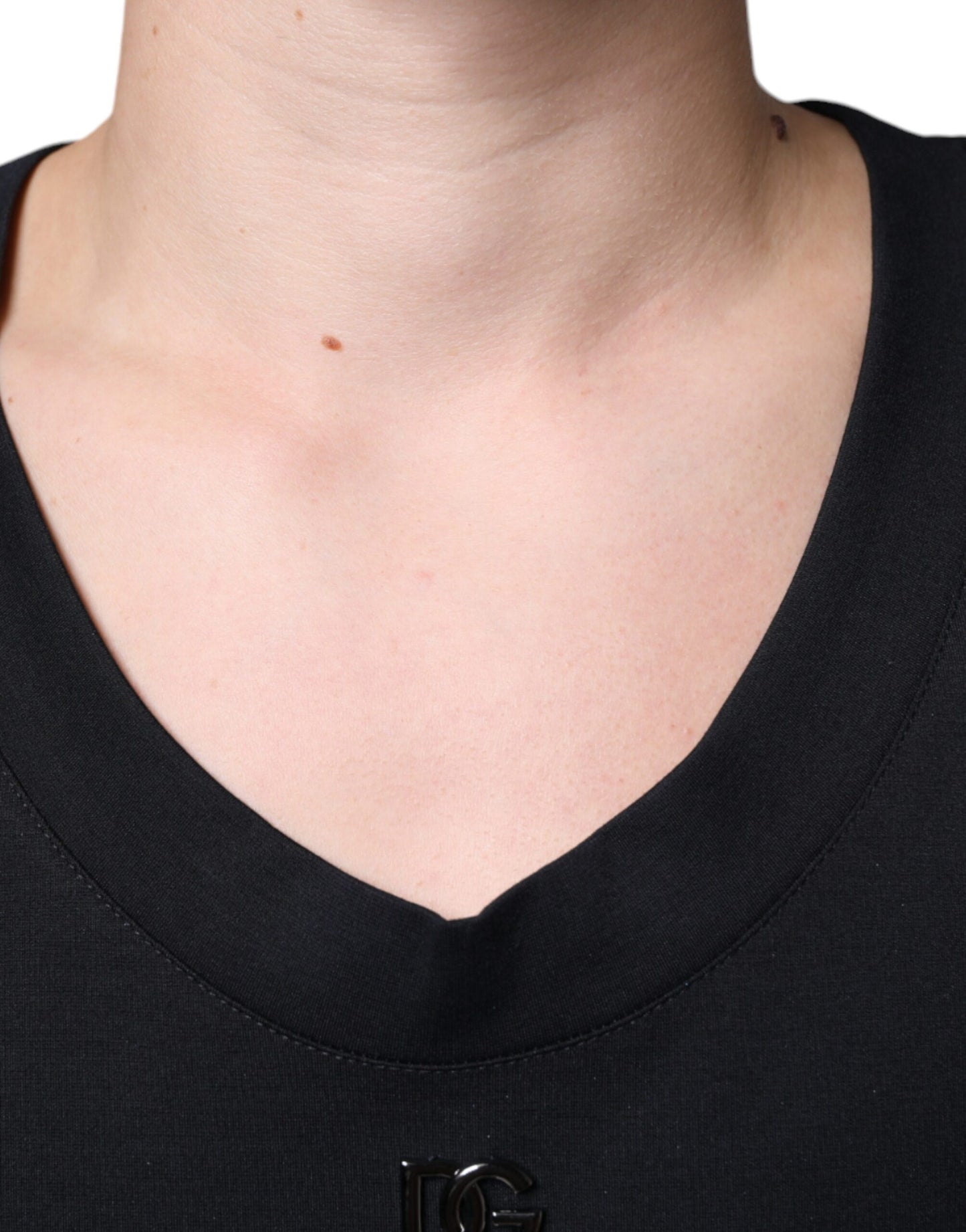 Dolce & Gabbana T-shirt senza maniche in cotone nero Born To Be Free
