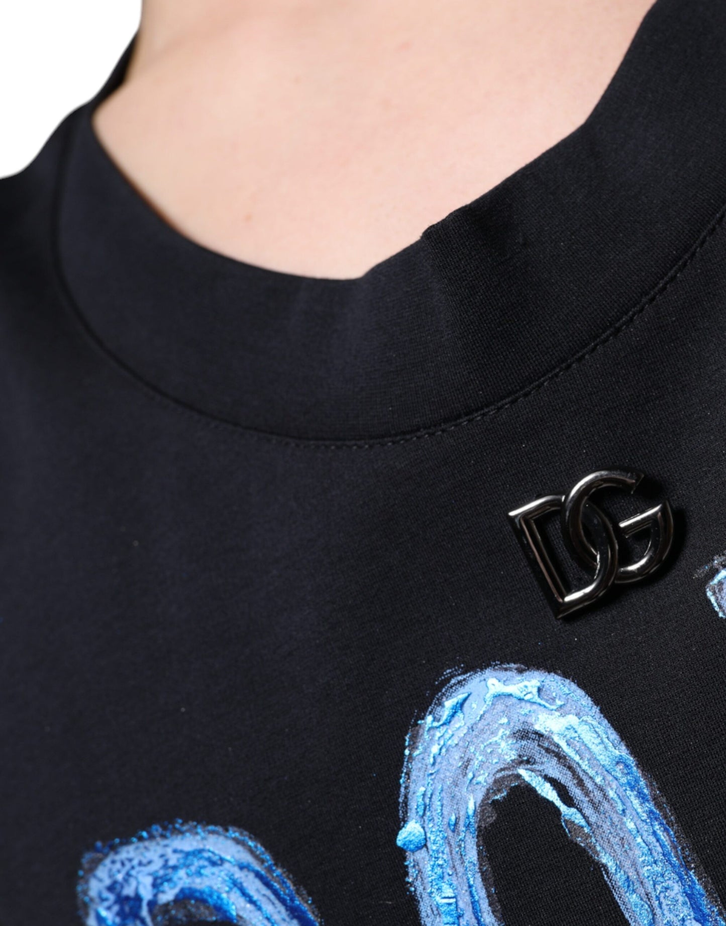 Dolce & Gabbana T-shirt senza maniche in cotone nero Born To Be Free