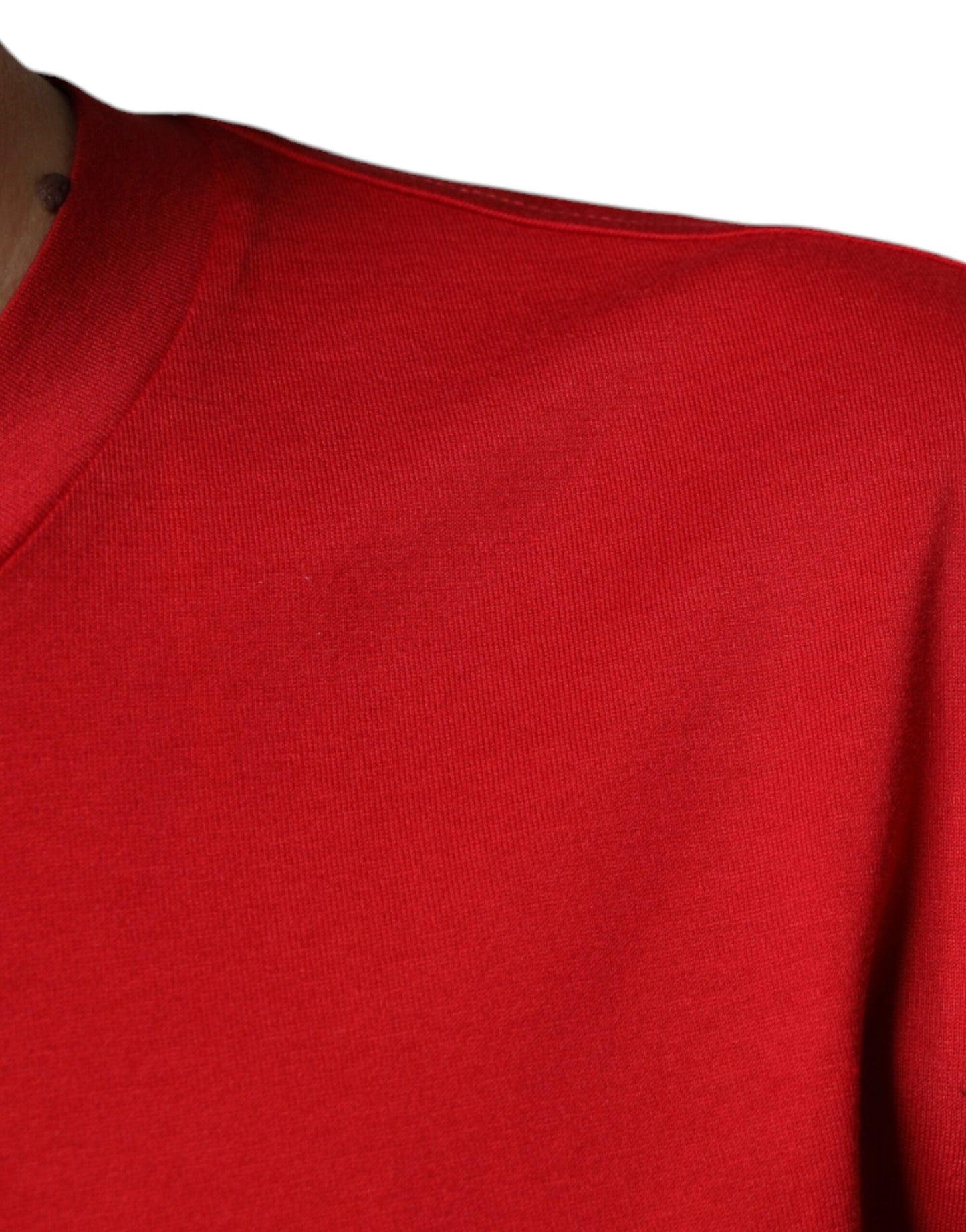 Dolce & Gabbana T-shirt girocollo con stampa logo DG in cotone rosso
