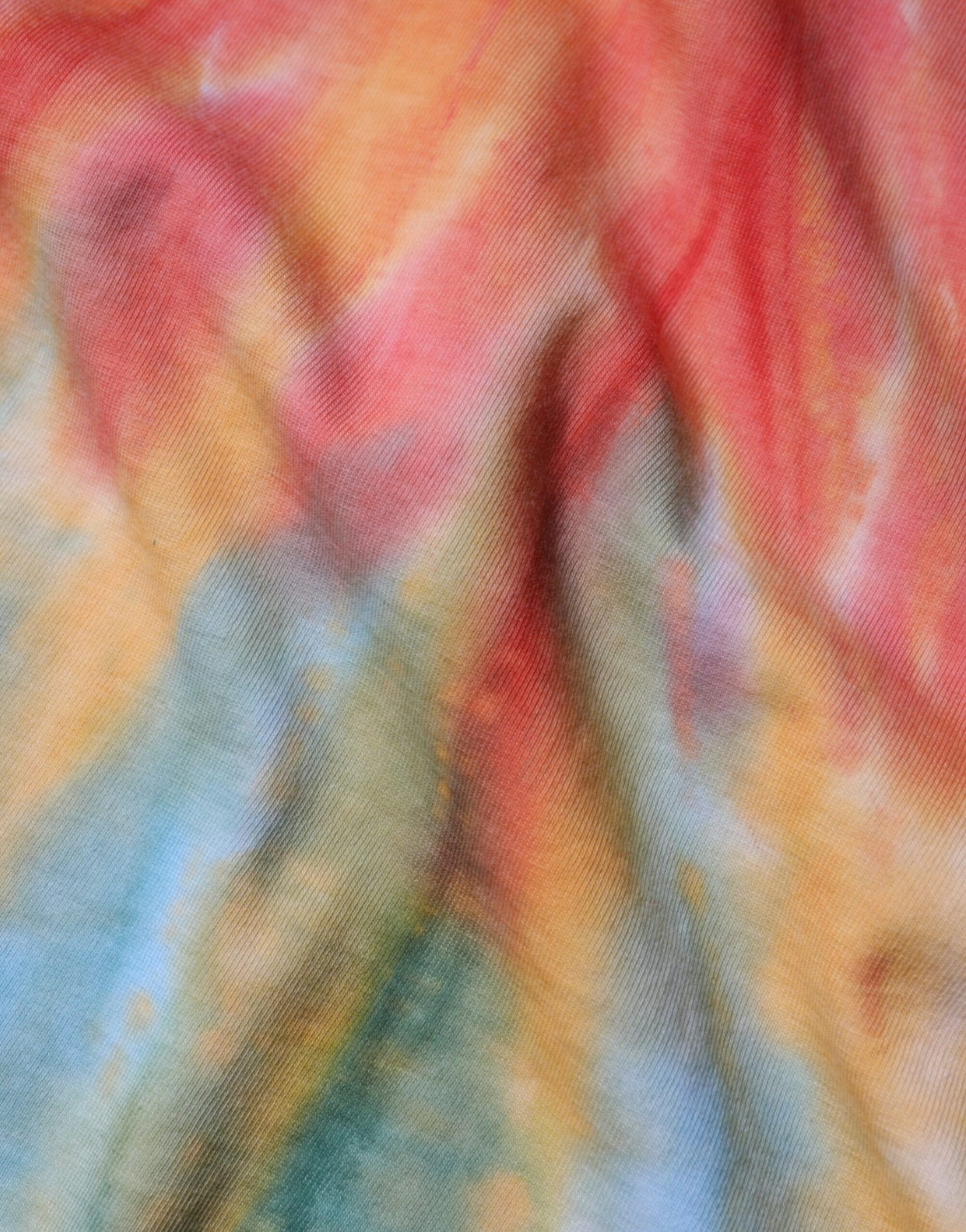 Dolce & Gabbana T-shirt in cotone con logo tie-dye multicolore