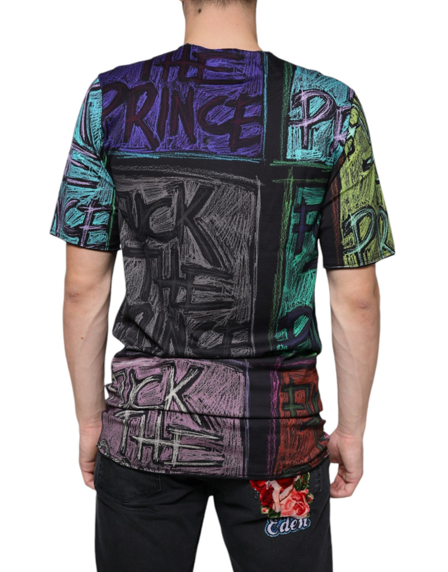 Dolce & Gabbana T-shirt in cotone con stampa grafica multicolore