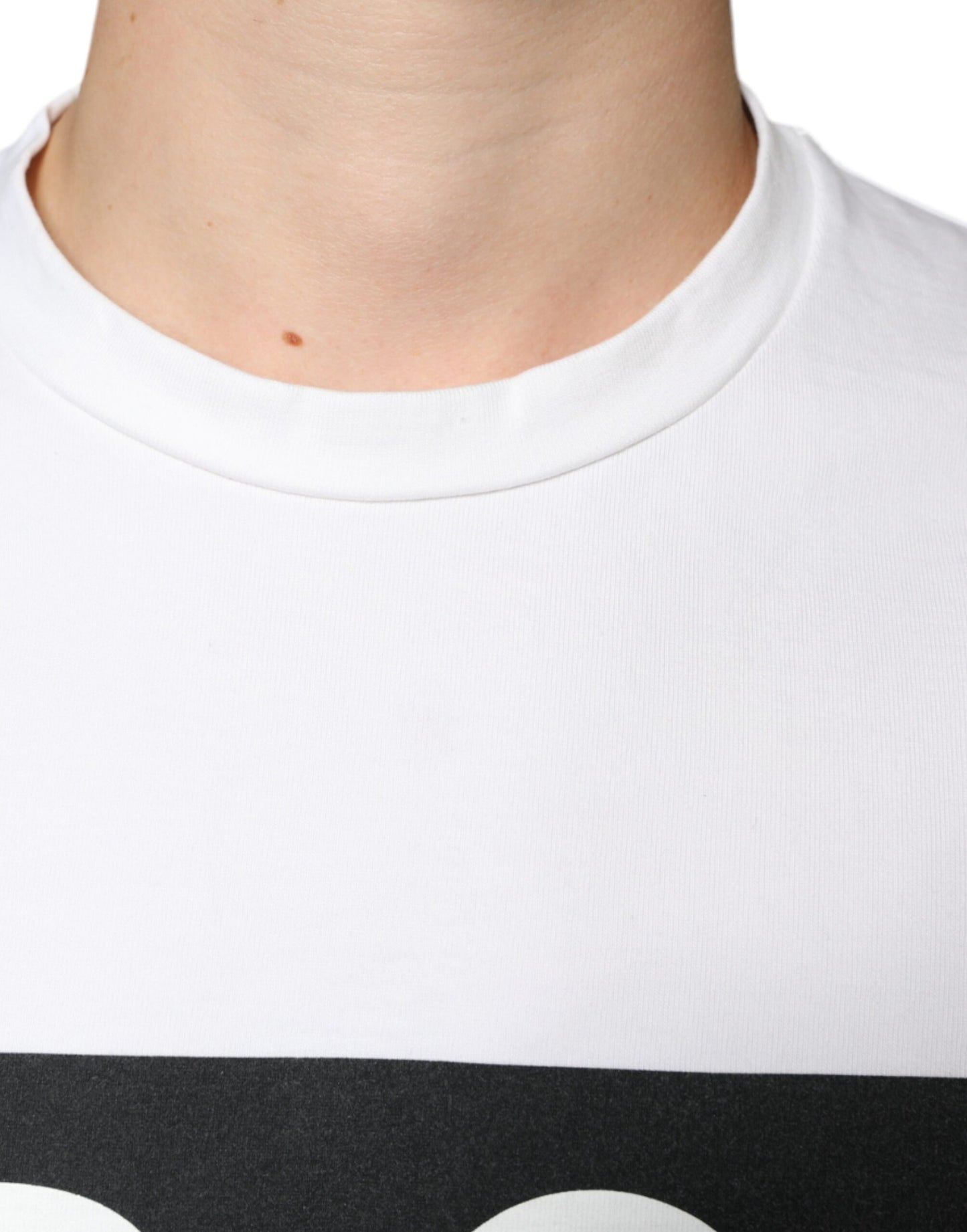 Dolce & Gabbana T-shirt casual con stampa del logo DG in cotone bianco