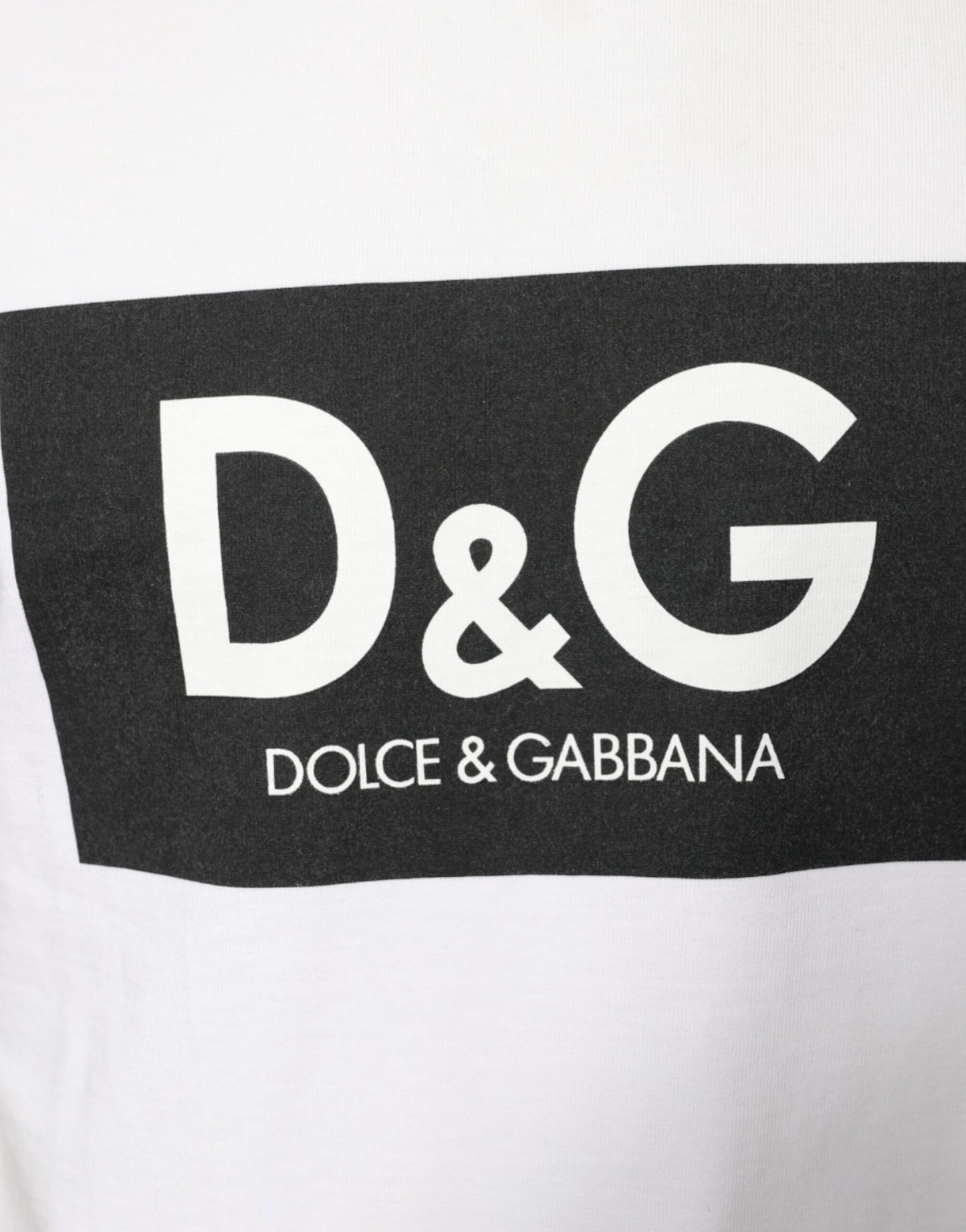 Dolce & Gabbana T-shirt casual con stampa del logo DG in cotone bianco