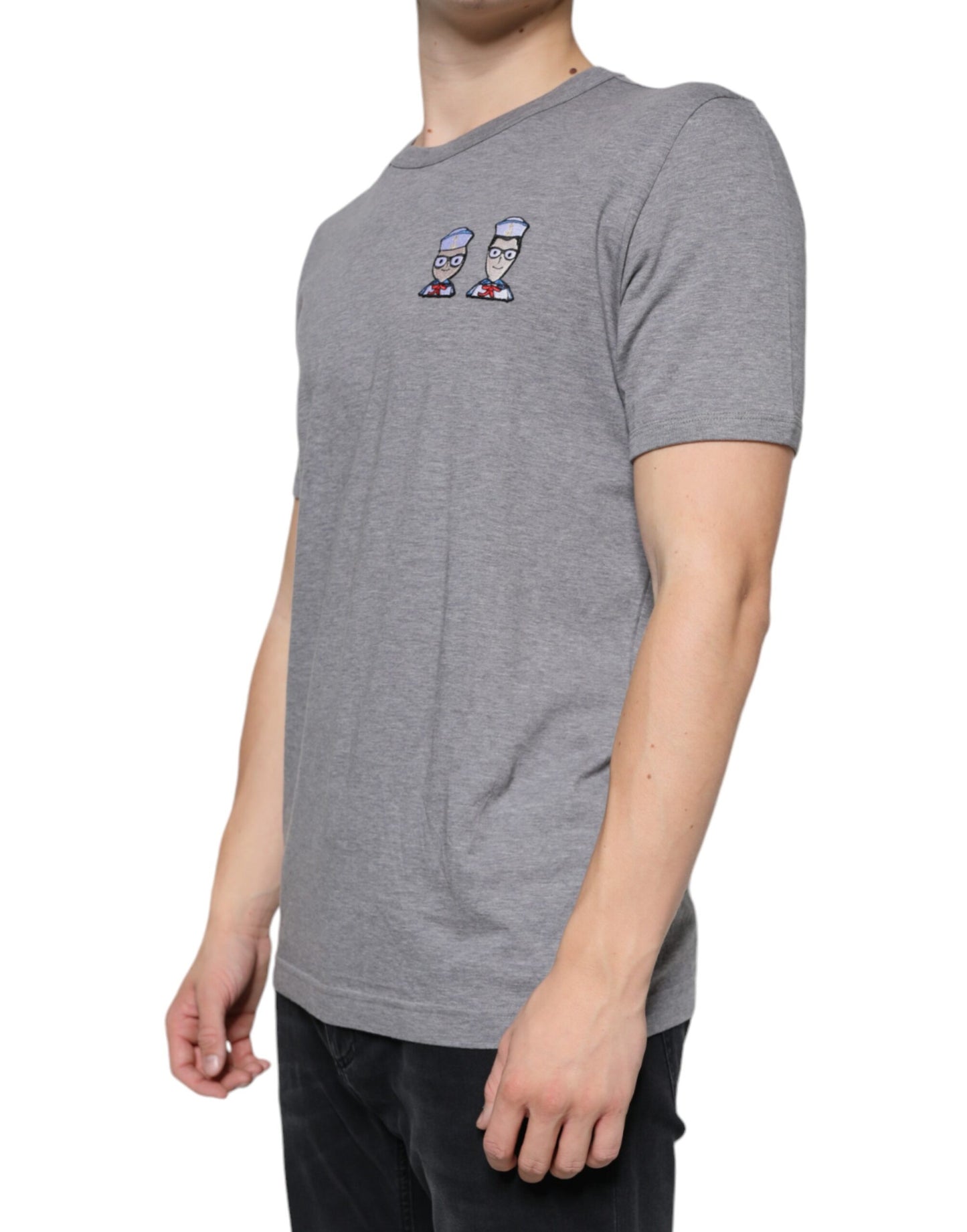 Dolce & Gabbana T-shirt a maniche corte in cotone grigio #DGFamily