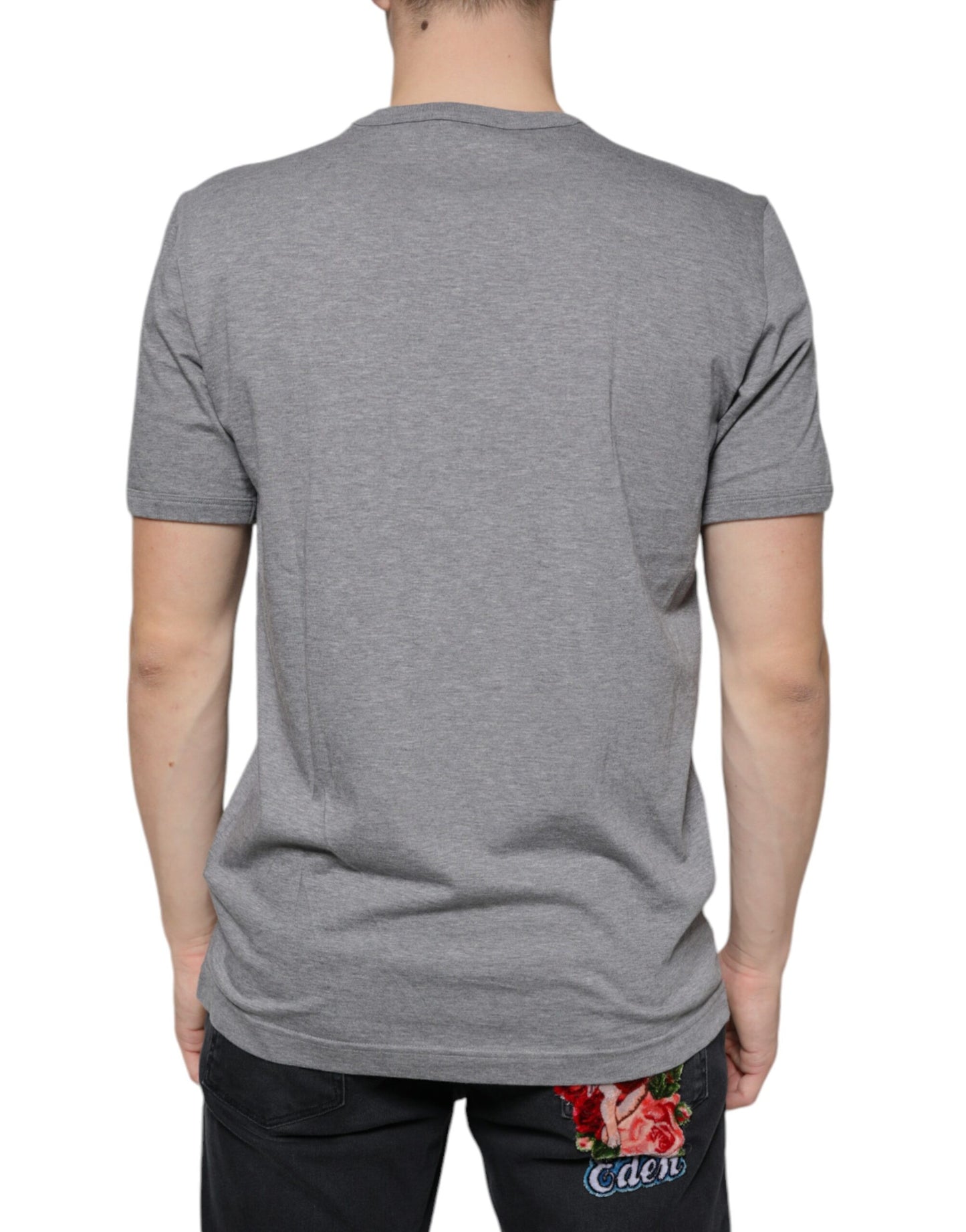 Dolce & Gabbana T-shirt a maniche corte in cotone grigio #DGFamily