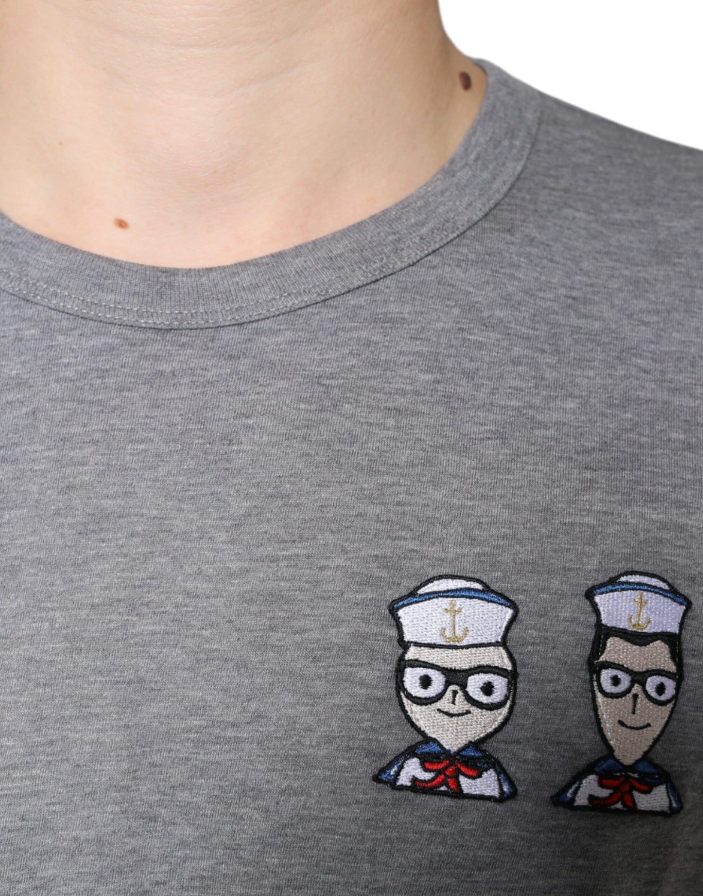 Dolce & Gabbana T-shirt a maniche corte in cotone grigio #DGFamily
