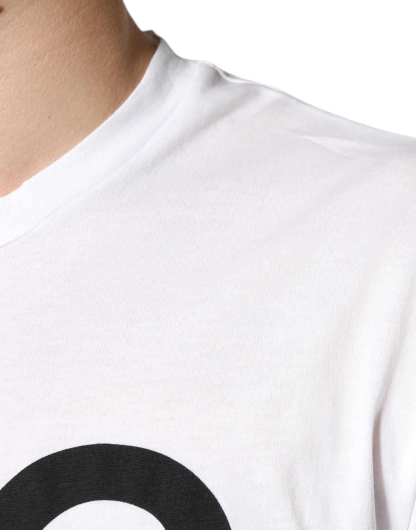 Dolce & Gabbana T-shirt casual con stampa del logo DG in cotone bianco