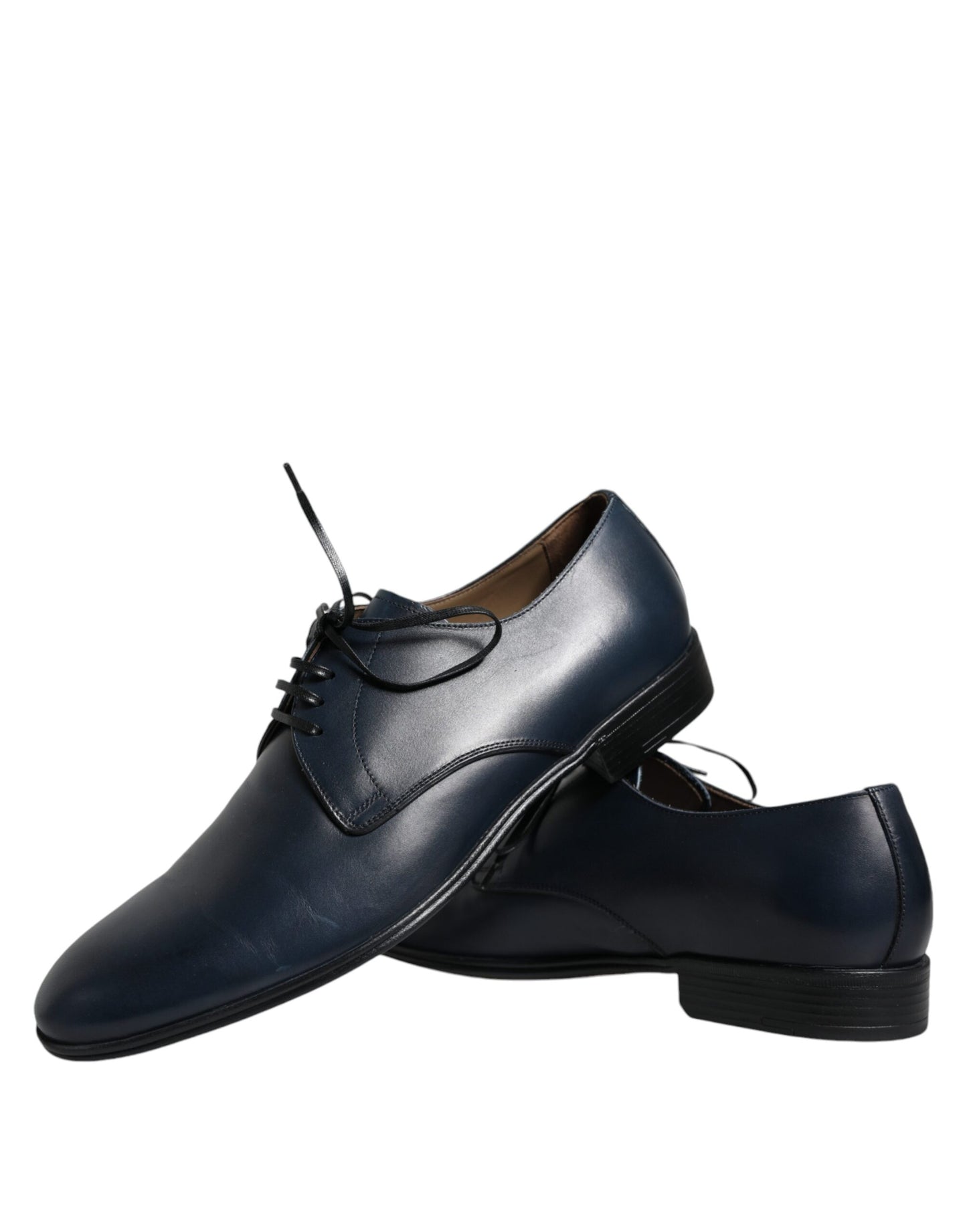 Scarpe eleganti Derby in pelle blu navy Dolce & Gabbana