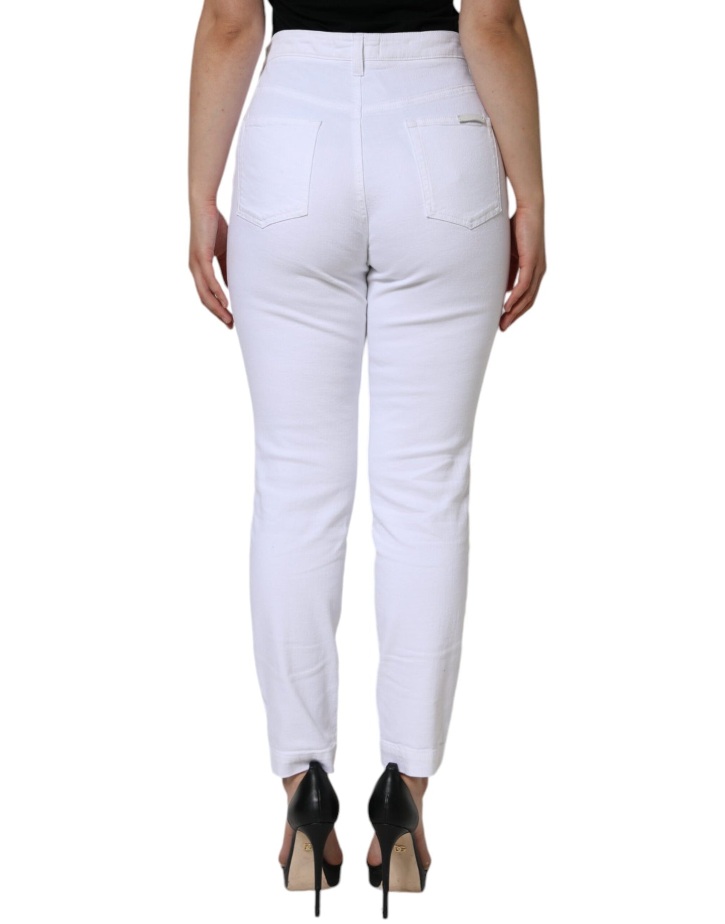 Jeans skinny AUDREY in cotone elasticizzato bianco Dolce & Gabbana