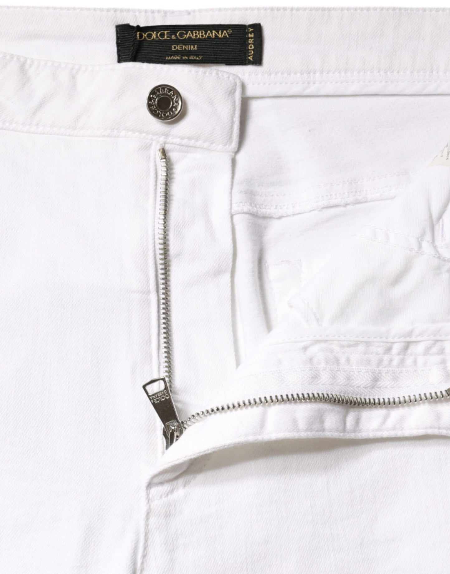 Jeans skinny AUDREY in cotone elasticizzato bianco Dolce & Gabbana
