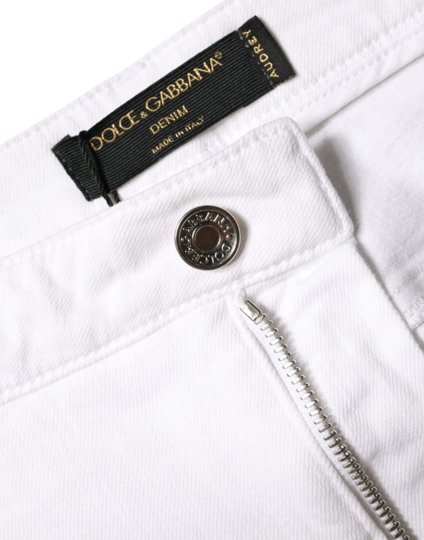 Jeans skinny AUDREY in cotone elasticizzato bianco Dolce & Gabbana