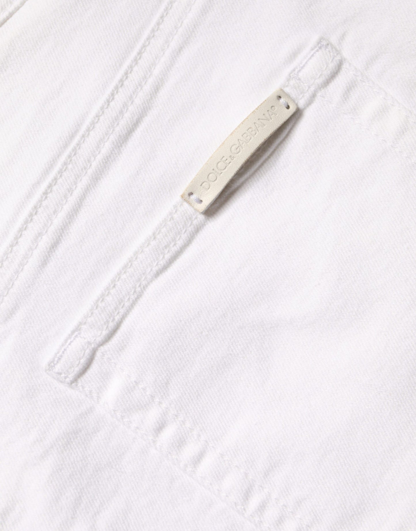 Jeans skinny AUDREY in cotone elasticizzato bianco Dolce & Gabbana