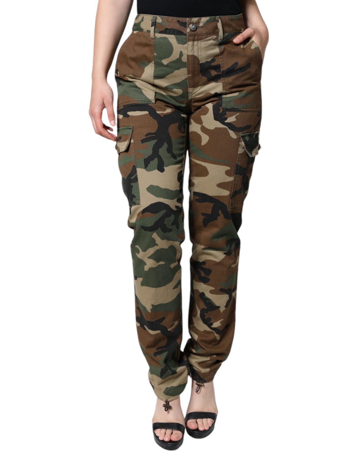 Pantaloni cargo mimetici multicolore Dolce & Gabbana