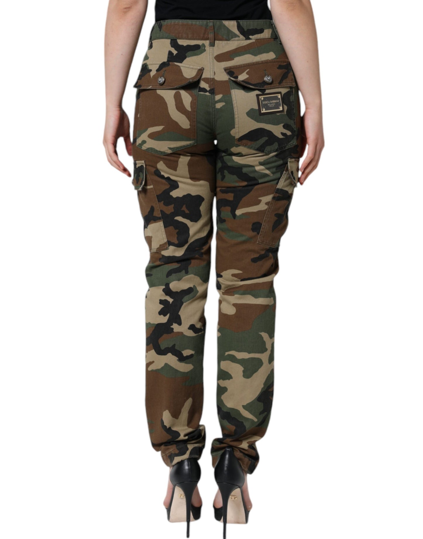 Pantaloni cargo mimetici multicolore Dolce & Gabbana