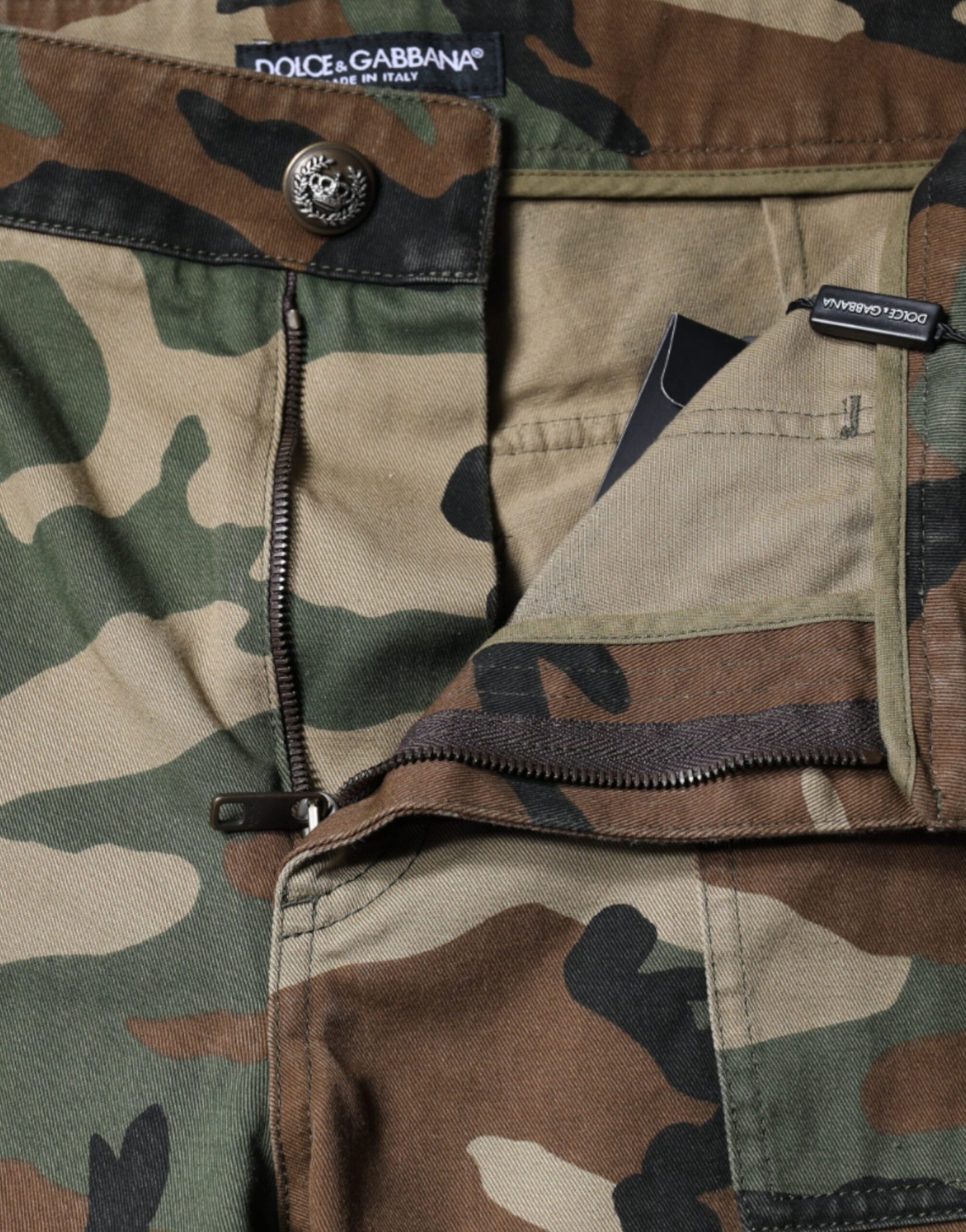 Pantaloni cargo mimetici multicolore Dolce & Gabbana