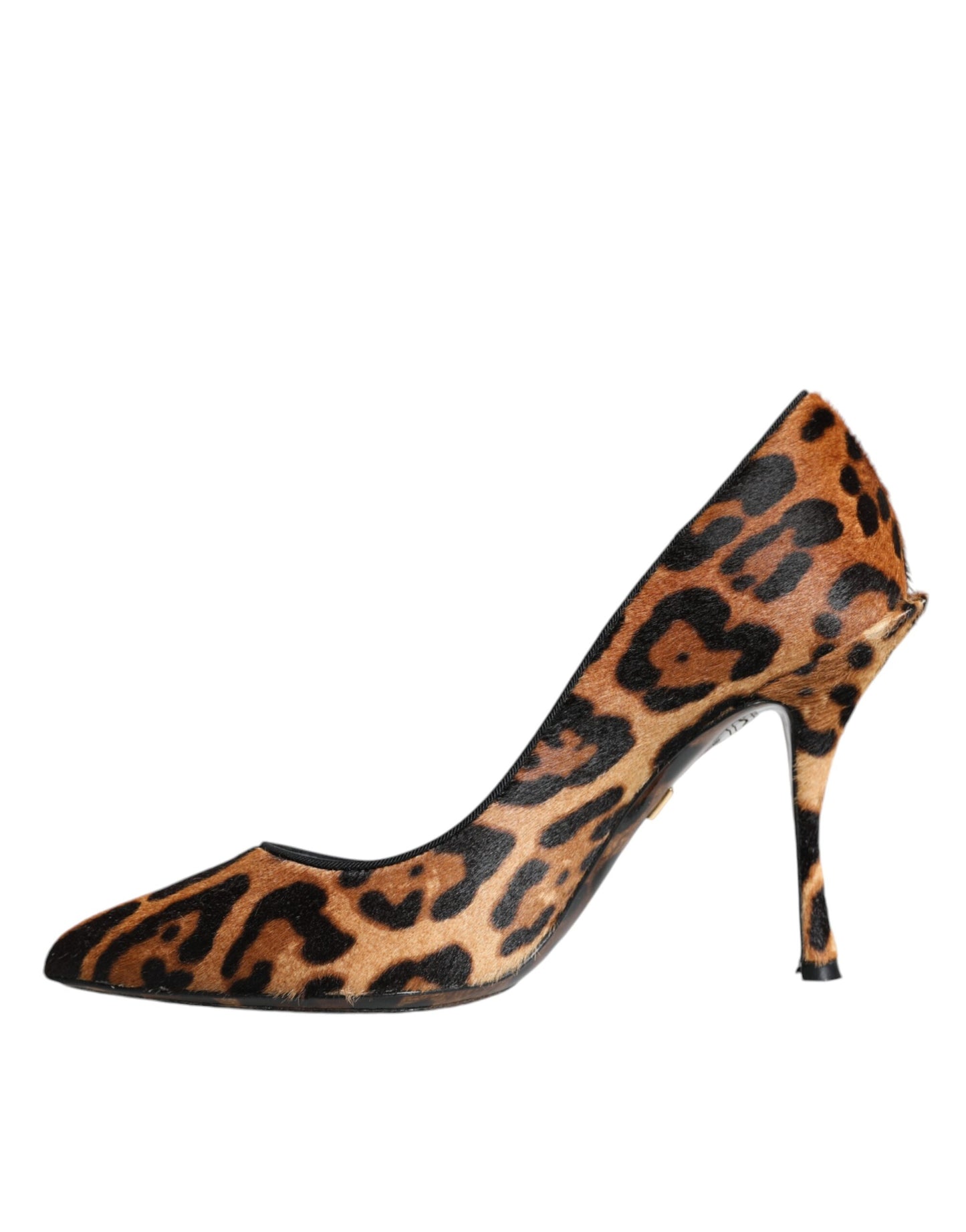 Scarpe con tacco Dolce & Gabbana in cavallino leopardato marrone