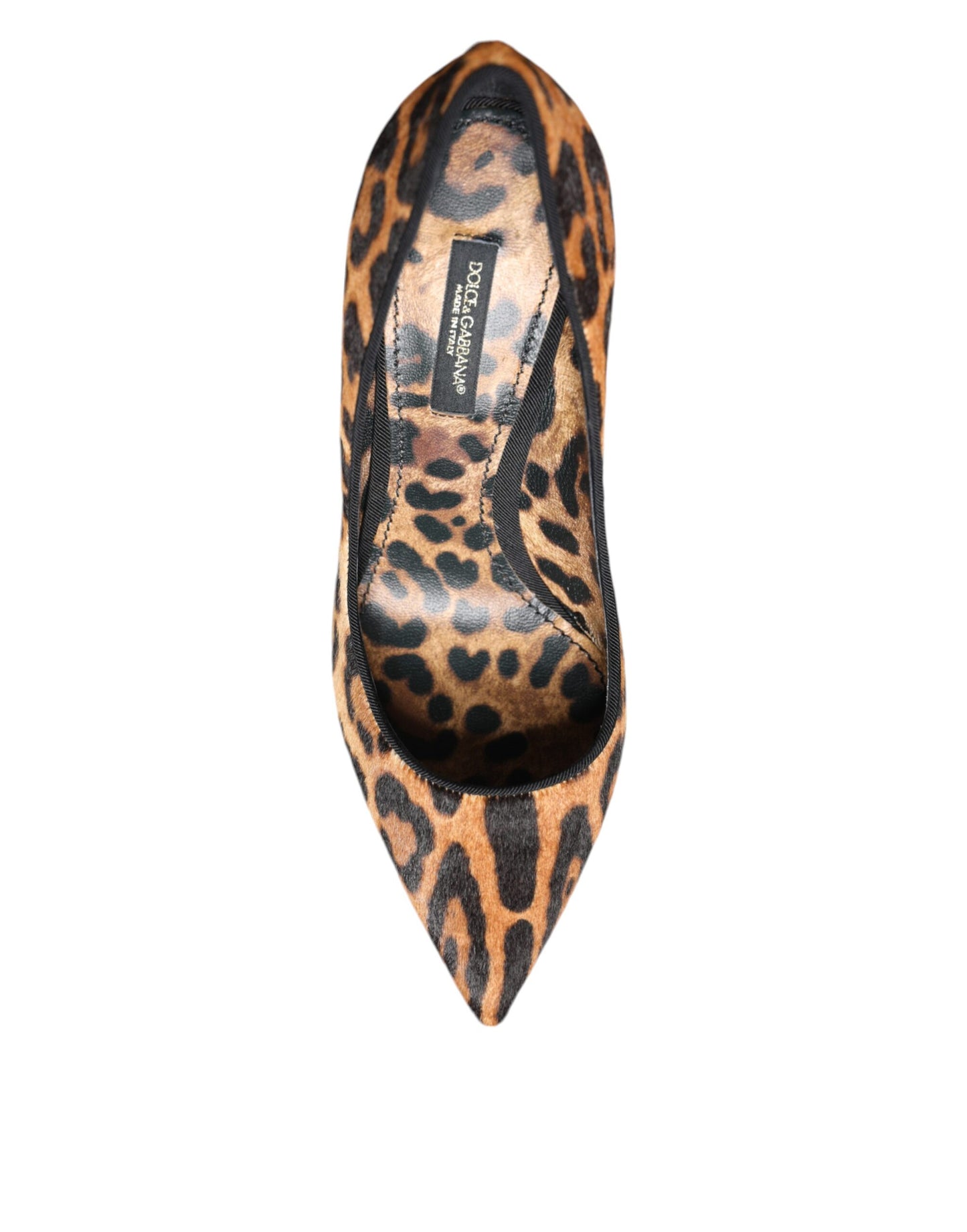 Scarpe con tacco Dolce & Gabbana in cavallino leopardato marrone