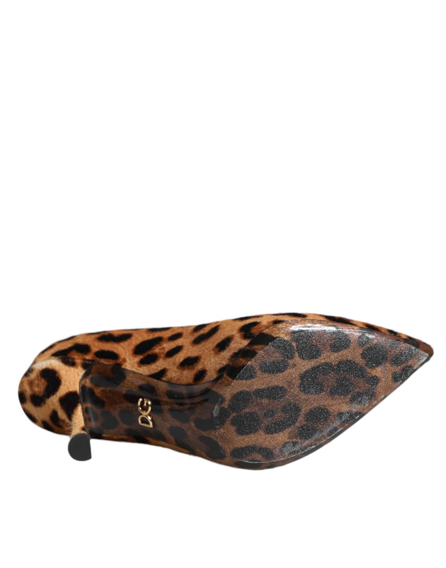 Scarpe con tacco Dolce & Gabbana in cavallino leopardato marrone