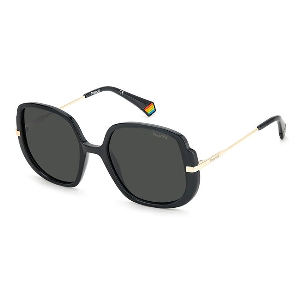 Occhiali da sole Polaroid in metallo grigio