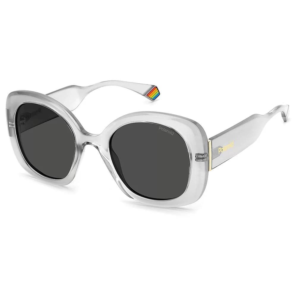Occhiali da sole Polaroid in metallo grigio