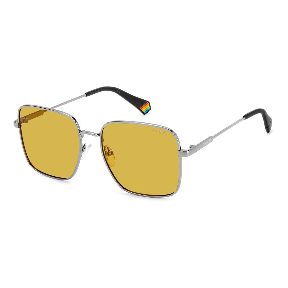Occhiali da sole Polaroid in metallo grigio