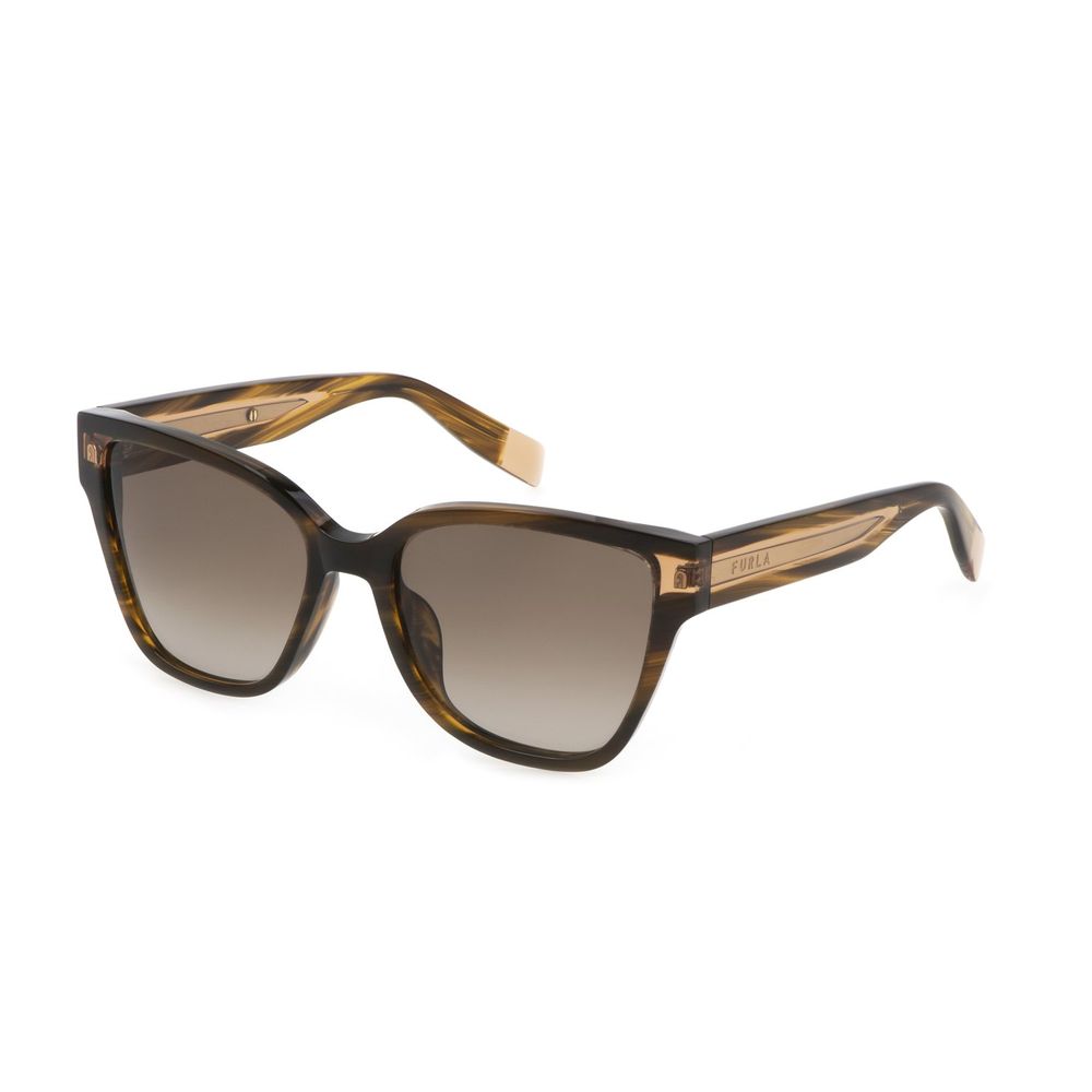Occhiali da sole Furla in acetato marrone