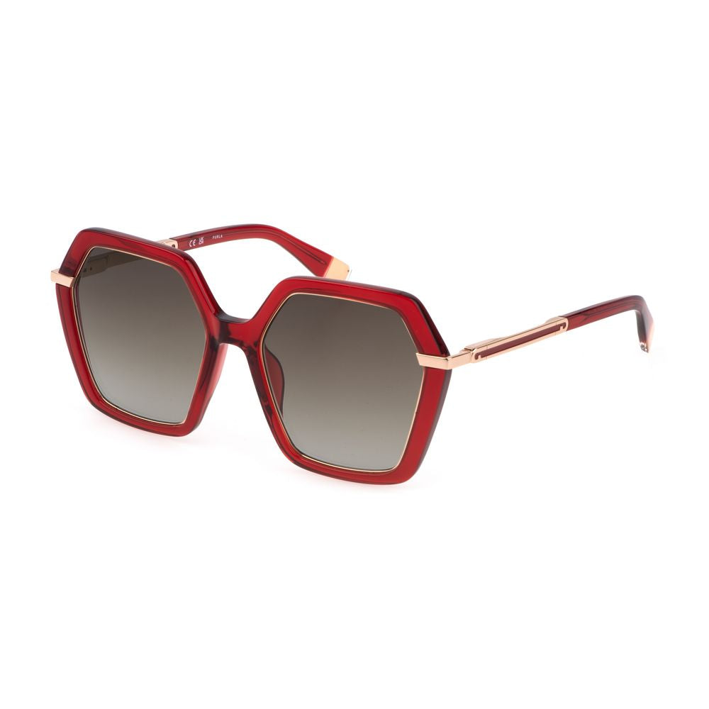 Occhiali da sole Furla in plastica rossa