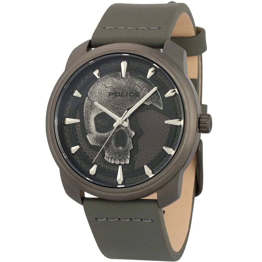 Orologio in pelle verde della polizia