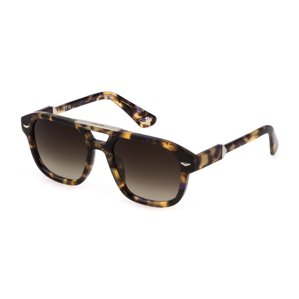 Occhiali da sole in acetato marrone Police