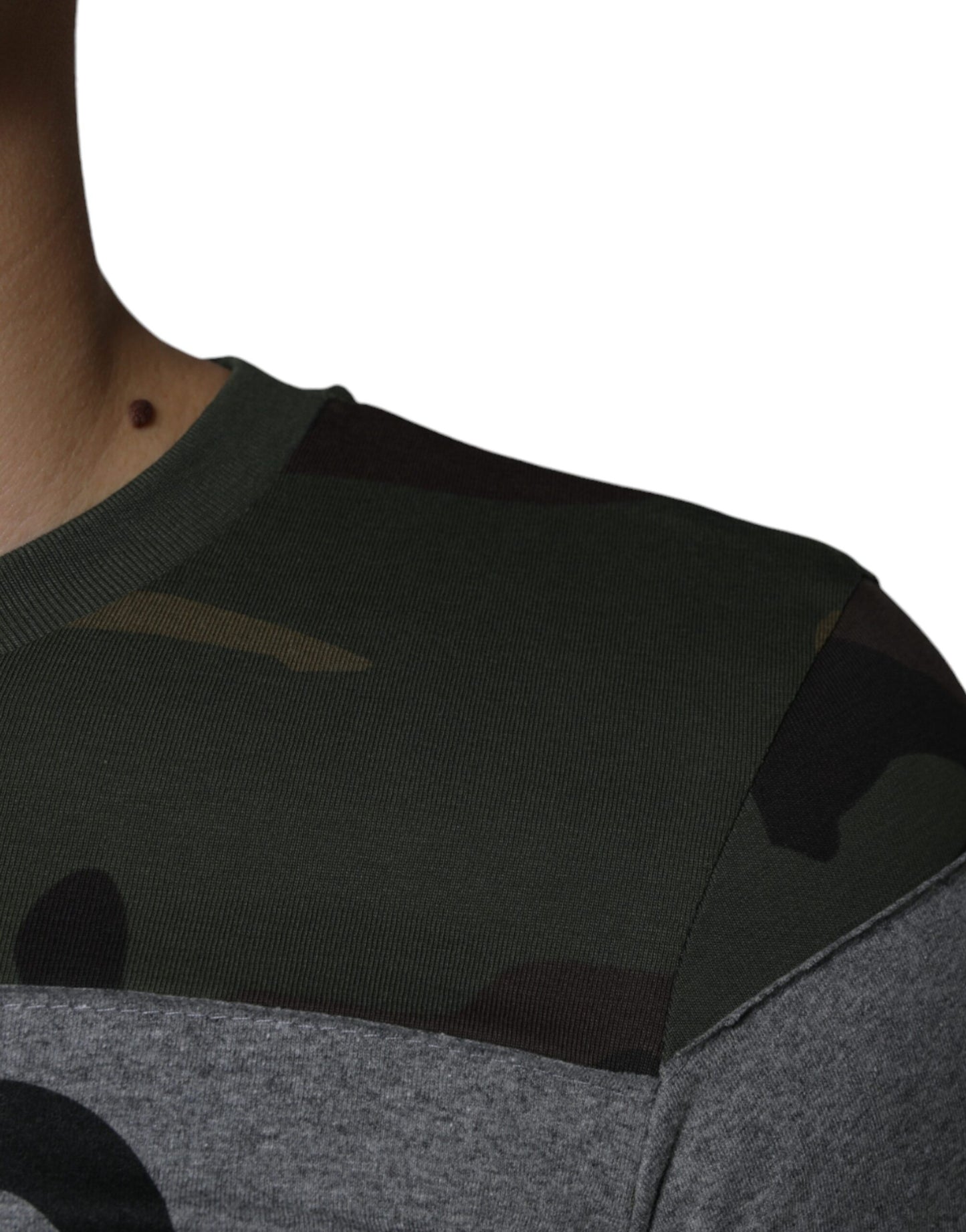 Dolce & Gabbana T-shirt girocollo in cotone mimetico multicolore