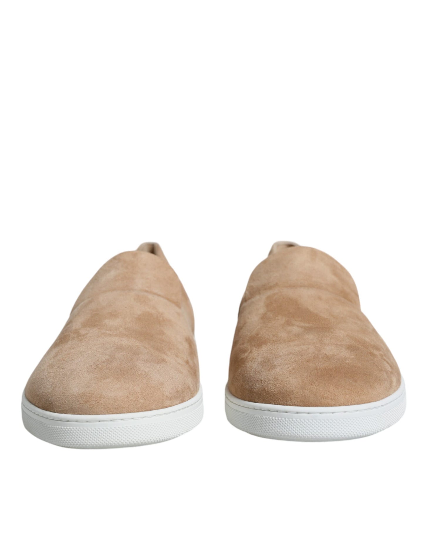 Dolce & Gabbana Beige Suede Caiman Loafers Pantofole Scarpe