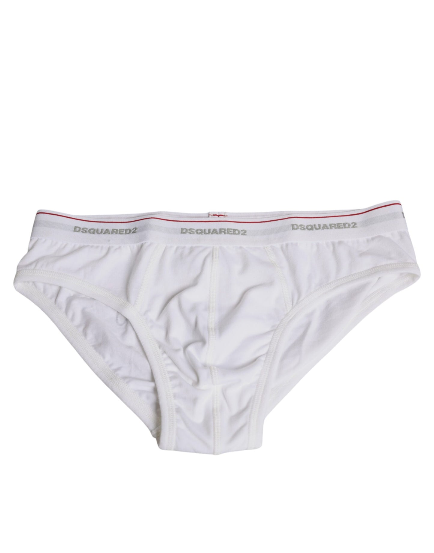 Dsquared² Mutandine da donna elasticizzate in cotone bianco a vita media