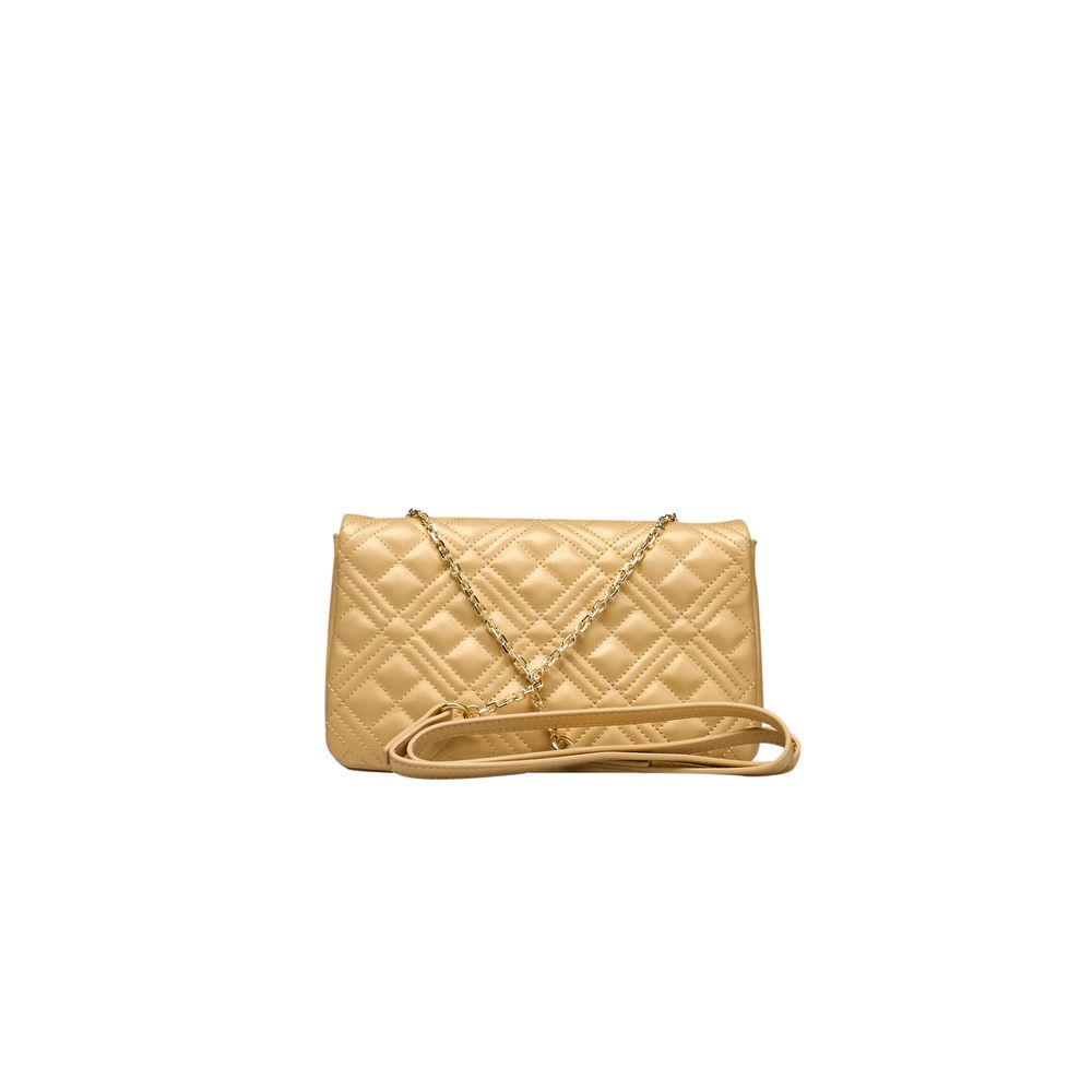 Borsa a tracolla da donna Love Moschino in polietilene dorato