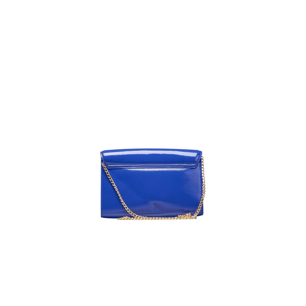 Borsa a tracolla da donna Love Moschino in polietilene blu