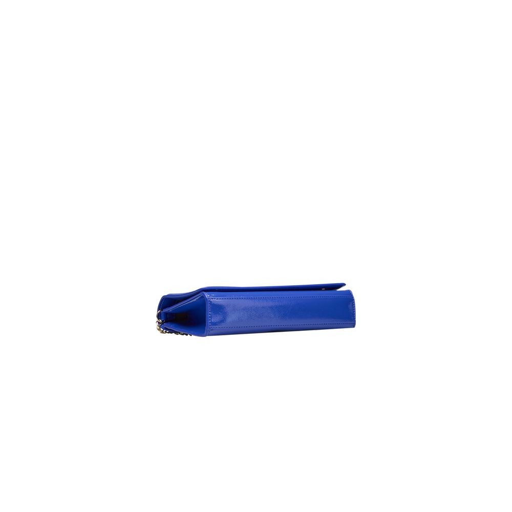 Borsa a tracolla da donna Love Moschino in polietilene blu