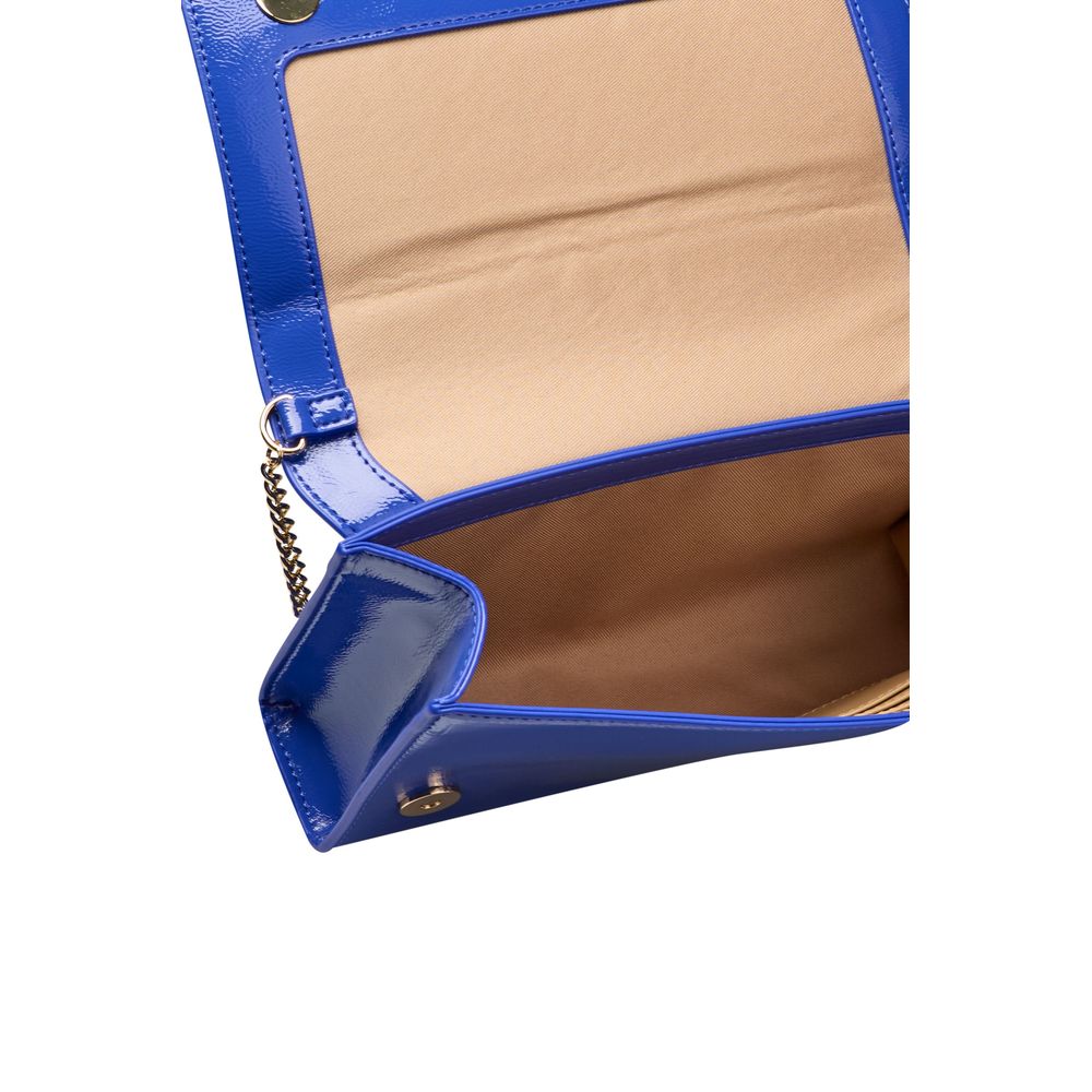 Borsa a tracolla da donna Love Moschino in polietilene blu
