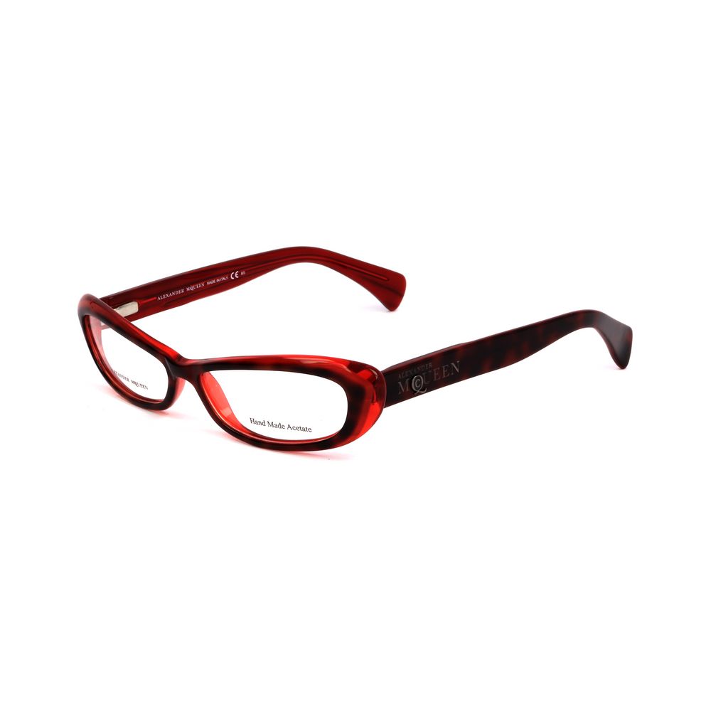 Montature in acetato rosso Alexander McQueen