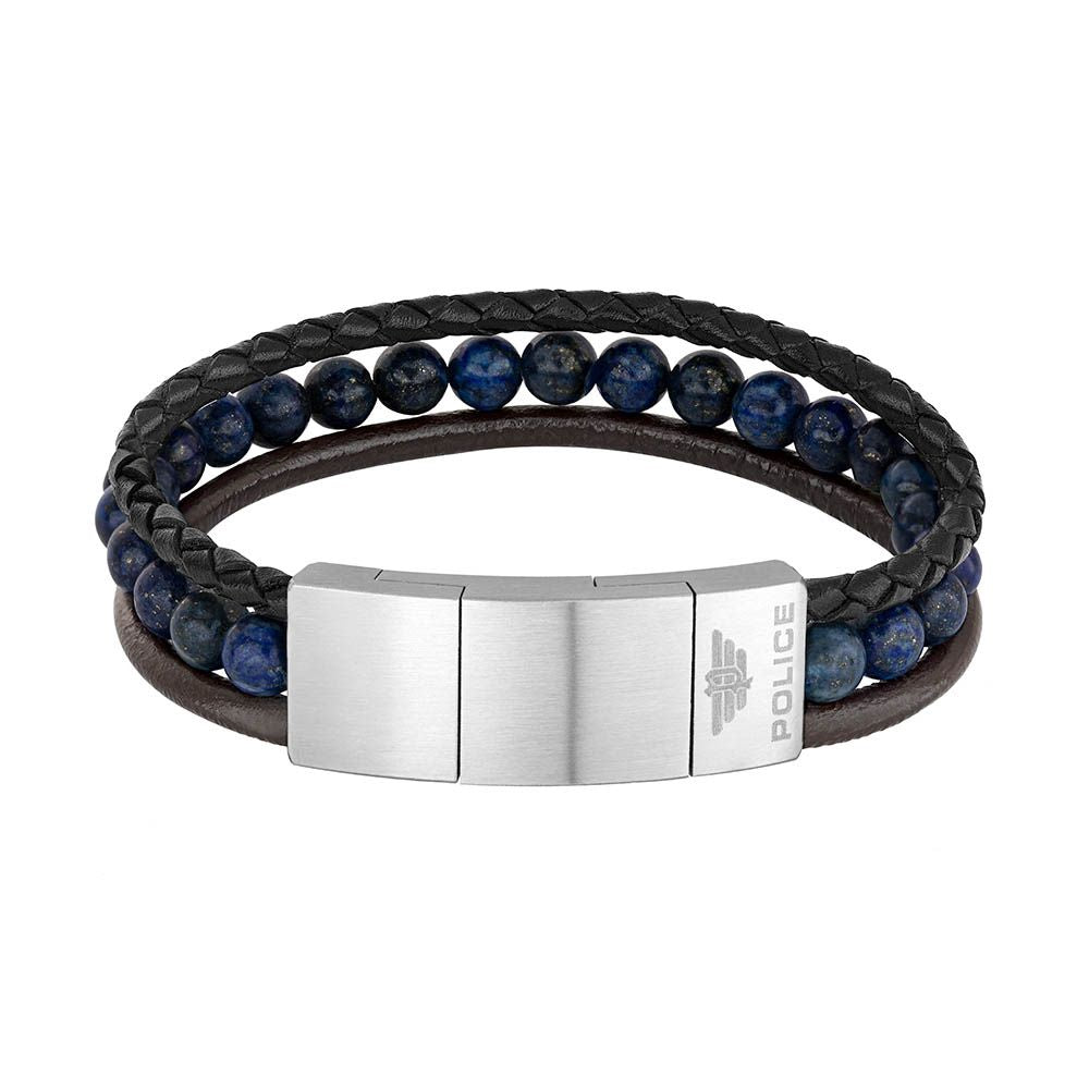 Orologio in pelle blu della polizia