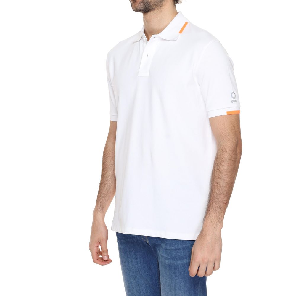 Polo in cotone bianco Suns