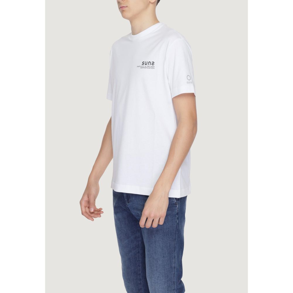 T-shirt in cotone bianco Suns