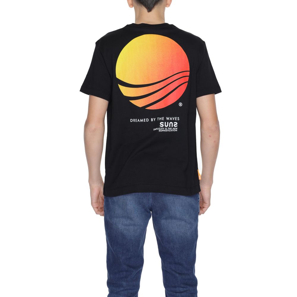 T-shirt nera in cotone dei Suns
