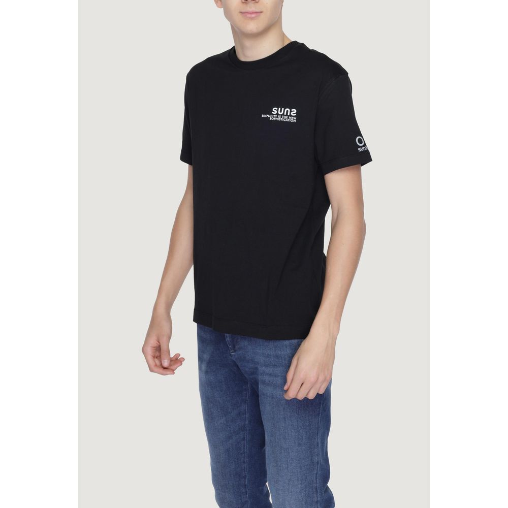 T-shirt nera in cotone dei Suns