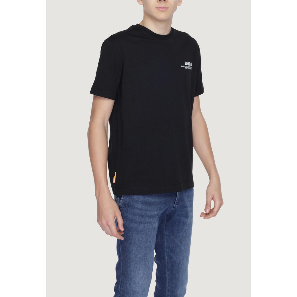 T-shirt nera in cotone dei Suns