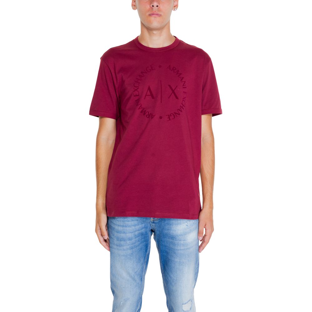 T-shirt in cotone bordeaux Armani Exchange
