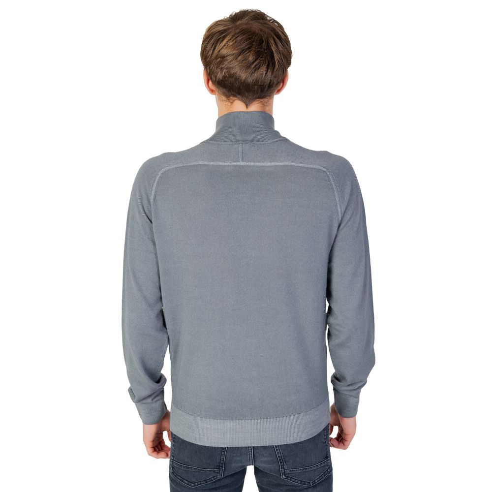 Cardigan in lana grigia Hugo Boss