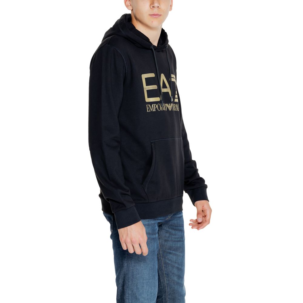 Maglione in cotone nero EA7 Emporio Armani