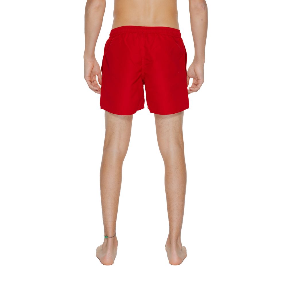 Costume da bagno in poliestere rosso EA7 Emporio Armani