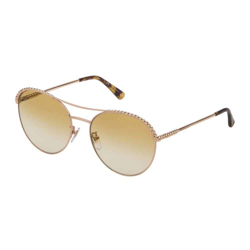 Occhiali da sole in metallo rosa Nina Ricci