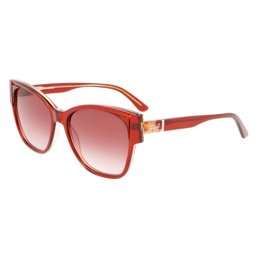 Occhiali da sole in acetato arancione Karl Lagerfeld