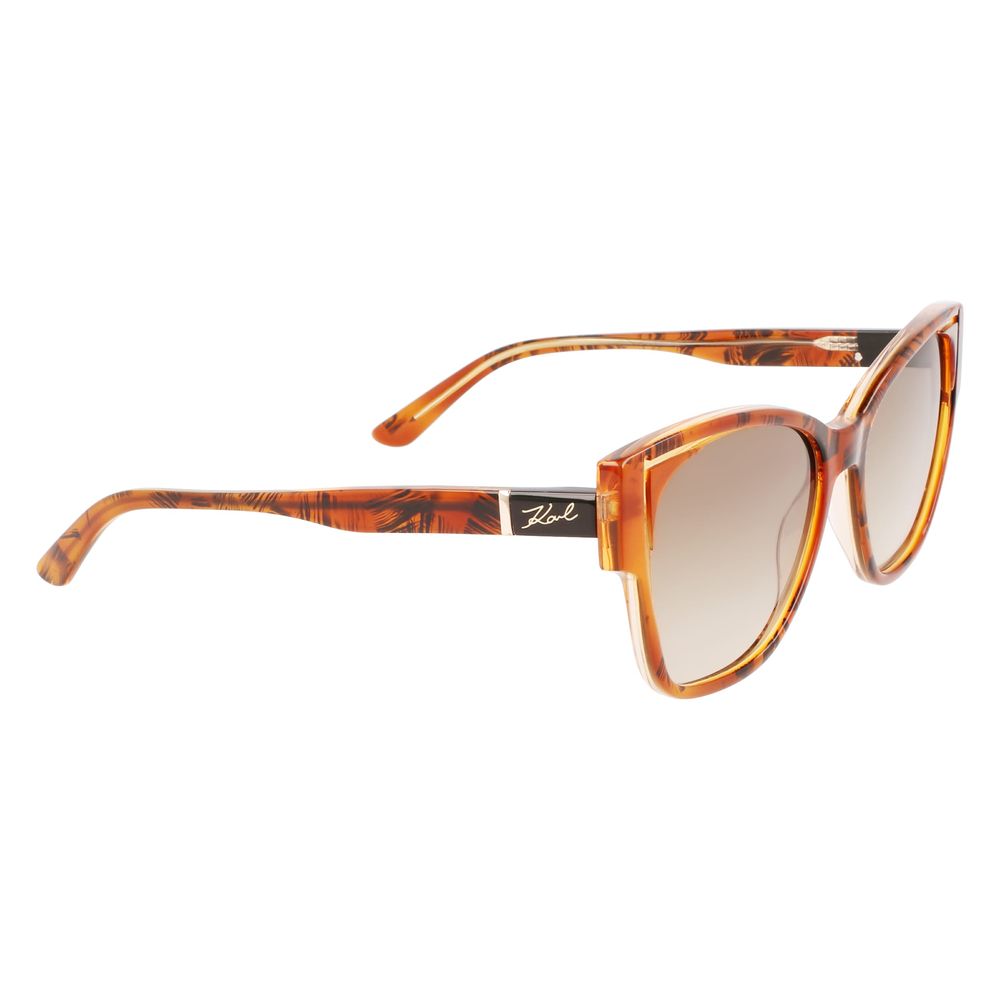 Occhiali da sole in acetato arancione Karl Lagerfeld